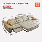 Italienisches Luxus Leder-Ecksofa mit Relaxfunktion – L-Form Wohnlandschaft aus Rindsleder, mit Schlaffunktion und Stauraum