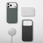 Funda de cuero de lujo con textura de diamante y MagSafe para iPhone 13-17 Pro Max - Funda de cubierta completa con protección de cámara metálica y carga inalámbrica