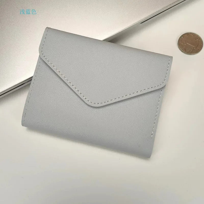 MOONBIFFY Damen Geldbörse Klein – Elegante cartera de piel sintética con botones, tarjetas y bolsillos 