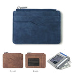 Mini Reise Kartenetui aus PU-Leder – Kompakte Geldbörse mit Echsenprägung, Sichtfenster & Reißverschluss für Damen & Herren