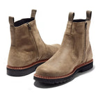 COZOK Botas Chelsea para Hombre - Botas de Cuero Retro, Hechas a Mano, Bequem für Alltag, Motorrad &amp; Combat, Große Größen 39-48