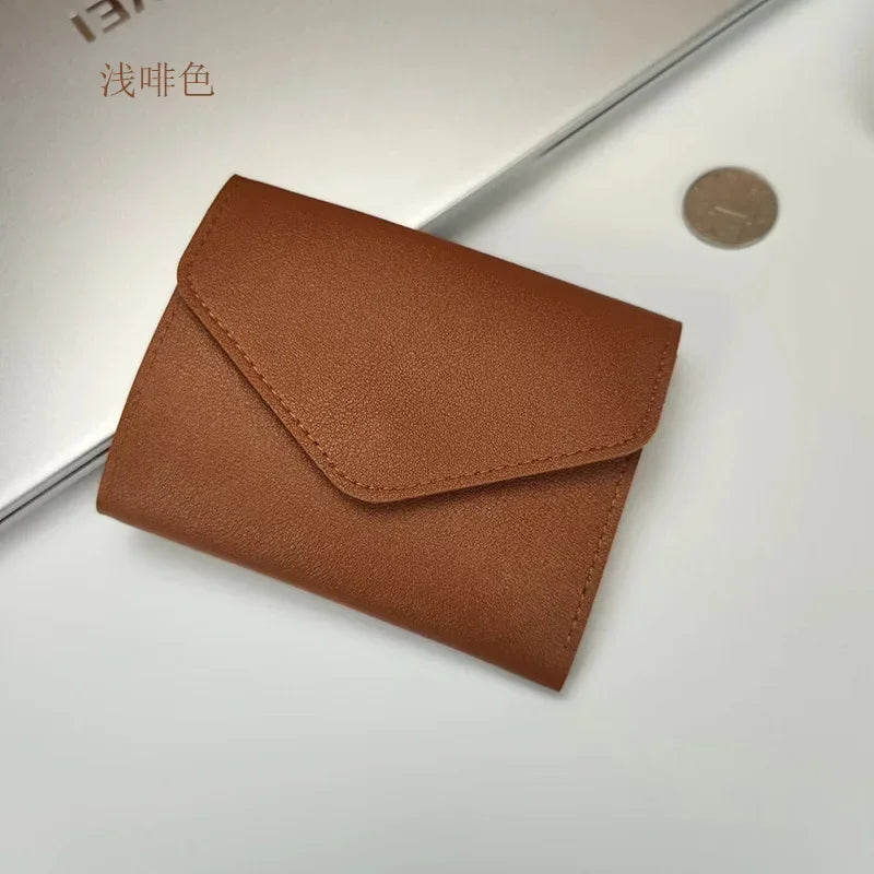 MOONBIFFY Damen Geldbörse Klein – Elegante cartera de piel sintética con botones, tarjetas y bolsillos 