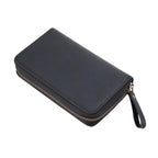 Echte Leder Füllfederhalter-Mappe mit Reißverschluss – Stifteetui mit 10 Fächern & großer Kapazität für Büro & Schule