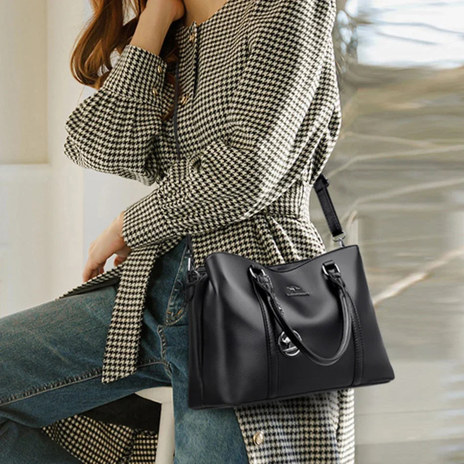 AMYMANG Luxus Damen Schultertasche – Hochwertige Leder Crossbody & Tote Bag, Designer Handbag mit großer Kapazität