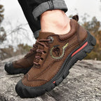 HNZPXW Herren Leder Sneaker – Atmungsaktive Sportschuhe für Alltag, Outdoor, Wandern & Reisen