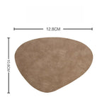 4er Set Leder Untersetzer rund – Kunstleder Getränkeuntersetzer mit Logo, stilvolle Tassenunterlagen für Kaffee, Tee & Tischdekoration