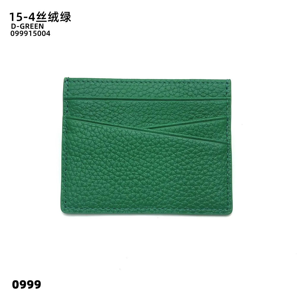 Véritable carte avec initiales – Slim Luxus Card Holder aus Rindsleder für Damen &amp; Herren | Porte-monnaie personnalisé