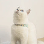 PU Leder Hund & Katzen Geschirr mit Leine – Elegantes Welpen Geschirr-Set mit Ziersteinen für kleine Hunde & Katzen