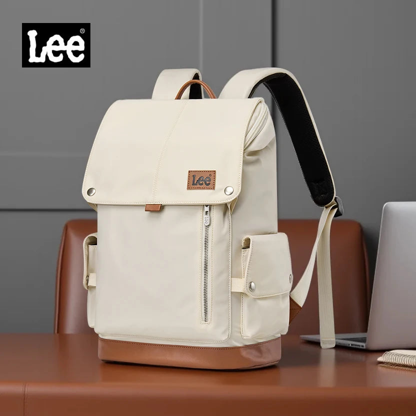 LEE Flip Leder-Rucksack Unisex – Großer Business & Freizeit Laptoprucksack (16 Zoll), wasserfest & leicht