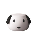 Cartoon Hund Lederhocker – Weicher Sitzhocker &amp; Schuhwechselstuhl aus atmungsaktivem PU-Leder für Wohnzimmer