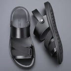 Pantuflas de cuero para hombre Sommer 2025 – Chanclas modernas con suela cómoda, sandalias de playa Leichte para todos los días y freizeit 