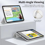 Funda con tapa triple para iPad Air de 9,7 pulgadas, soporte magnético, funda protectora de cuero PU para iPad Air 1 y 2 y iPad de 5. y 6. generación