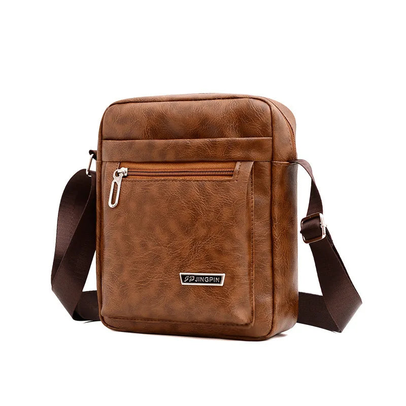 Herren PU-Leder Crossbody &amp; Schultertasche: bolso bandolera de negocios, riñonera y bolso de moda