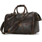 Große Reise- & Weekender Tasche aus echtem Rindsleder – Premium Leder Duffle Bag für Damen & Herren, Handgepäck in elegantem Rot