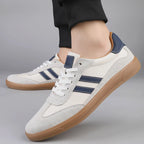 HKDQ Herren Leder Sneakers – Klassische Casual Sportschuhe, rutschfest, atmungsaktiv für Outdoor, Walking & Skateboard