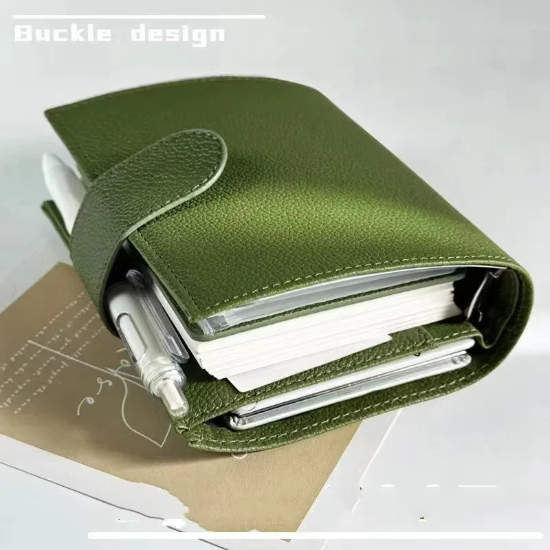 Vintage Leder-Notizbuch A7/M5 – Dreifach gefaltet, weich & nachfüllbar