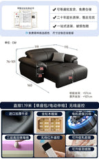 Luxuriöses schwarzes Echtleder Sofa mit Relax- & Schlaffunktion – Modernes Designer Ecksofa & Daybed für stilvolle Wohnzimmer