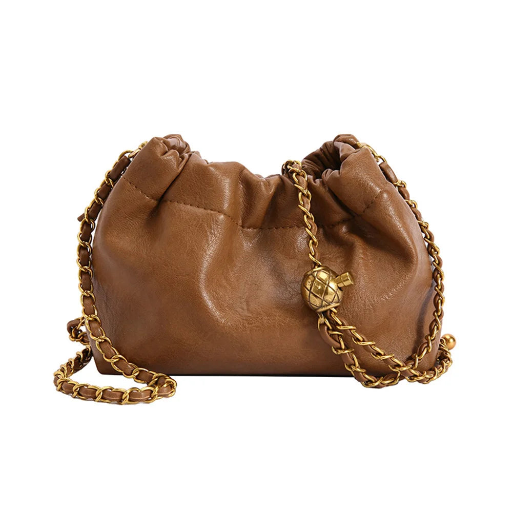 MOJOYCE Damen PU-Leder Crossbody Tote Bag – Cloud Pleated Hobo Bag für Alltag & Dating