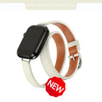 Brazalete de cuero de doble recorrido para Apple Watch Ultra y Series: brazalete de cuero premium para 49 mm, 45 mm, 44 mm, 42 mm, 41 mm, 40 mm y 38 mm 