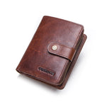 Contact'S Herren &amp; Damen Geldbörse aus echtem Leder – Vintage Kurz-Wallet mit RFID-Schutz, Münzfach &amp; Kartenhalter