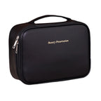 Große Reise Kosmetiktasche aus PU-Leder – Mehrlagiger, abnehmbarer Make-up & Toiletry Organizer, wasserdicht & elegant