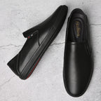 Britische Herren Loafer aus echtem Leder – Weiße Slip-On Mokassins mit weicher Sohle, Business & Casual Schuhe für Frühjahr und Herbst