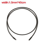 Lederkette mit Edelstahlverschluss – Wachskordel Halskette en 45 / 50 / 60 cm para mujeres y hombres, ideal para bricolaje Schmuck