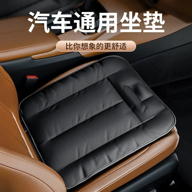 Universelles Auto Sitzkissen aus Leder – Atmungsaktive „Ice Feel“ Sitzauflage für alle Jahreszeiten