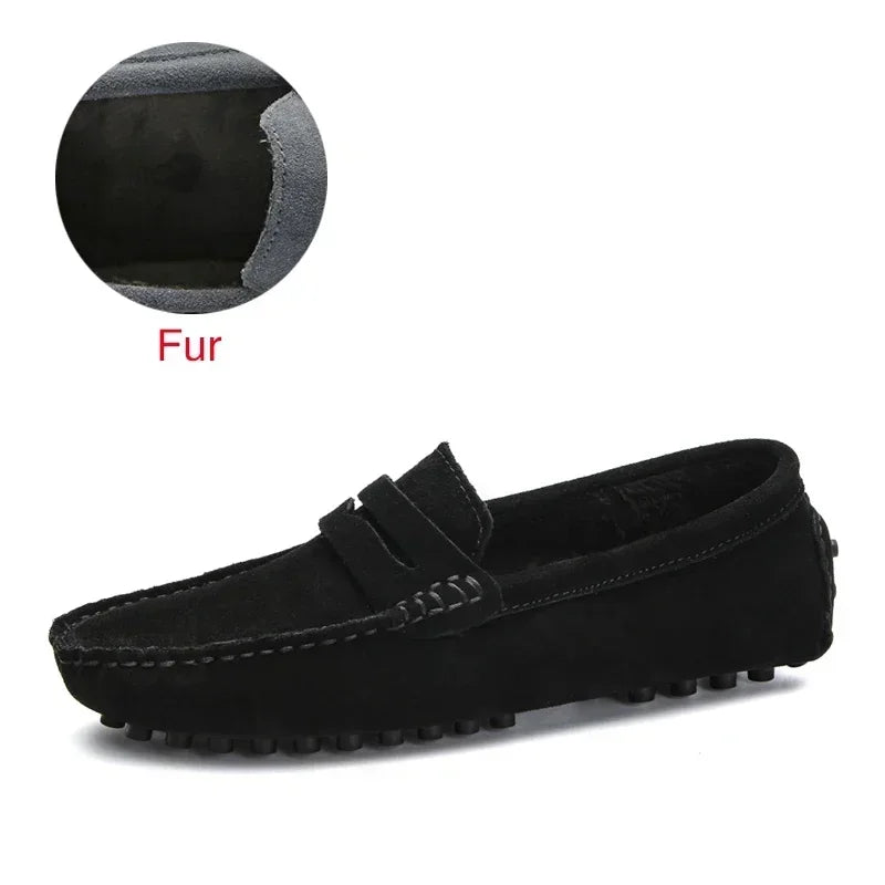 DEKABR Herren Loafer aus echtem Rindsleder – Bequeme Slip-On Mokassins & Driving Shoes in großen Größen bis 49