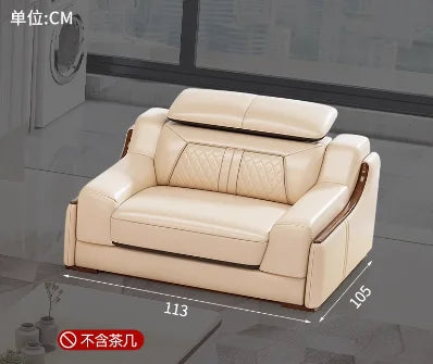 Nordisches Designer Leder Ecksofa – Modernes L-Form Sofa aus echtem Leder mit Relaxfunktion & Stauraum für das Wohnzimmer