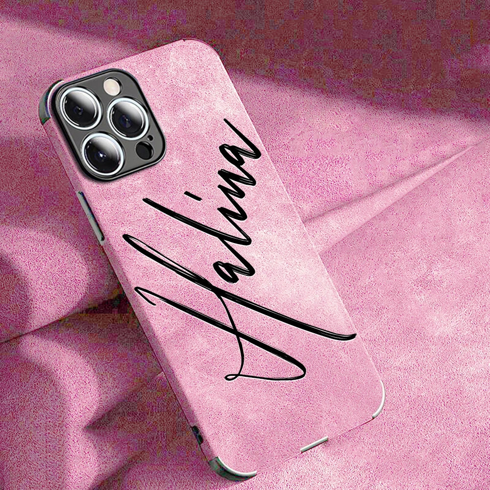 Funda de cuero personalizada para iPhone con nombres de fotografías: fundas de arte de lujo para iPhone 11–16 Pro Max