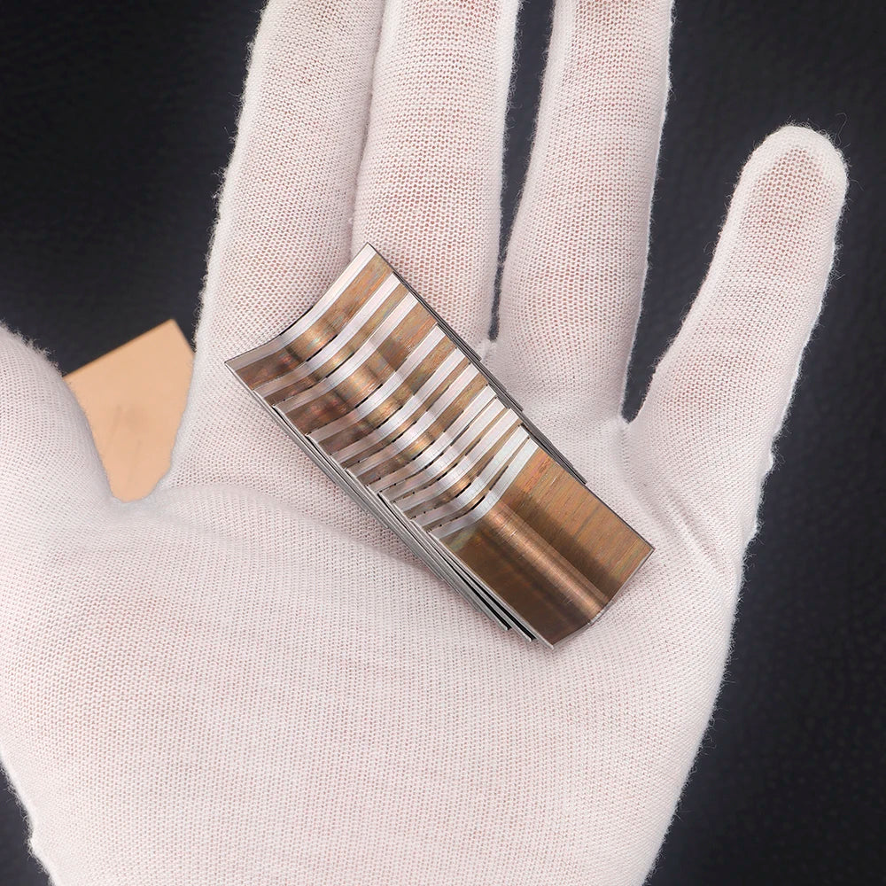 QJH Kit de poinçons en cuir – Outils de poinçonnage d'angle haut de gamme en acier au carbone pour outils à main, couteaux et sacs (R2–R18)