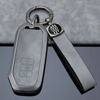 Premium Autoschlüssel Hülle aus Zinklegierung & Leder (7 Tasten) für Kia – Key Case Cover für Sportage 2024, Niro Hybrid, Sorento MQ4, EV6 GT-Line & K8 V6