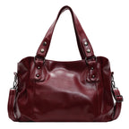 AMYMANG Retro Schultertasche für Damen – Luxuriöse PU-Leder Tote Bag mit großer Kapazität, Klassische Crossbody Bag