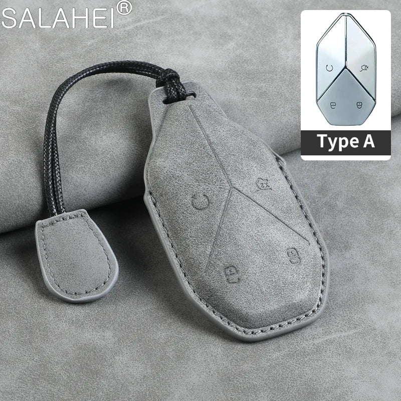 Étui de clé de voiture en cuir PU pour BYD Formula Leopard – Étui de clé élégant pour SUPER 3, SUPER 5, SUPER 8 et 9 avec porte-clés 