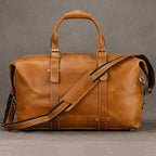 Luufan Crazy Horse Bolsas de cuero para hombres – Große Vintage Travel Duffel aus echtem Rindsleder mit Schultergurt