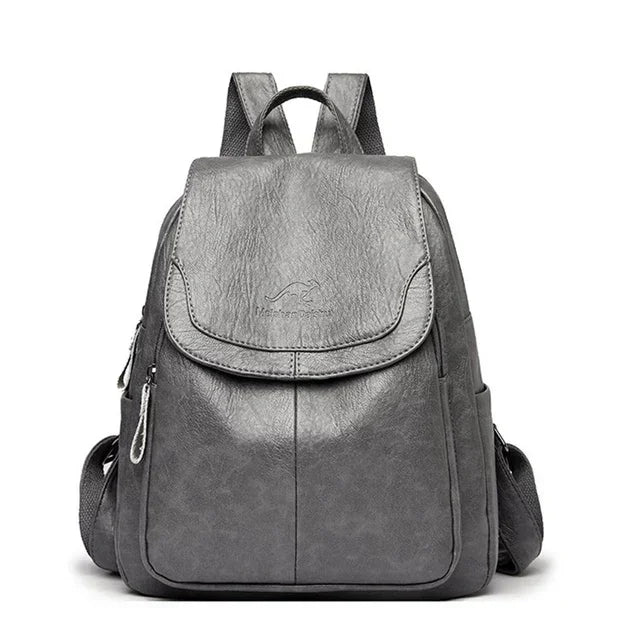 Eleganter Damen Leder-Rucksack – Modischer Schulterrucksack in Lederoptik, wasserdicht & vielseitig für Alltag, Schule und Reisen
