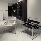 MOMO Lazy Sofa Chair aus Sattelleder – Skandinavischer Lounge- & Einzelsessel mit Edelstahlgestell und Armlehnen