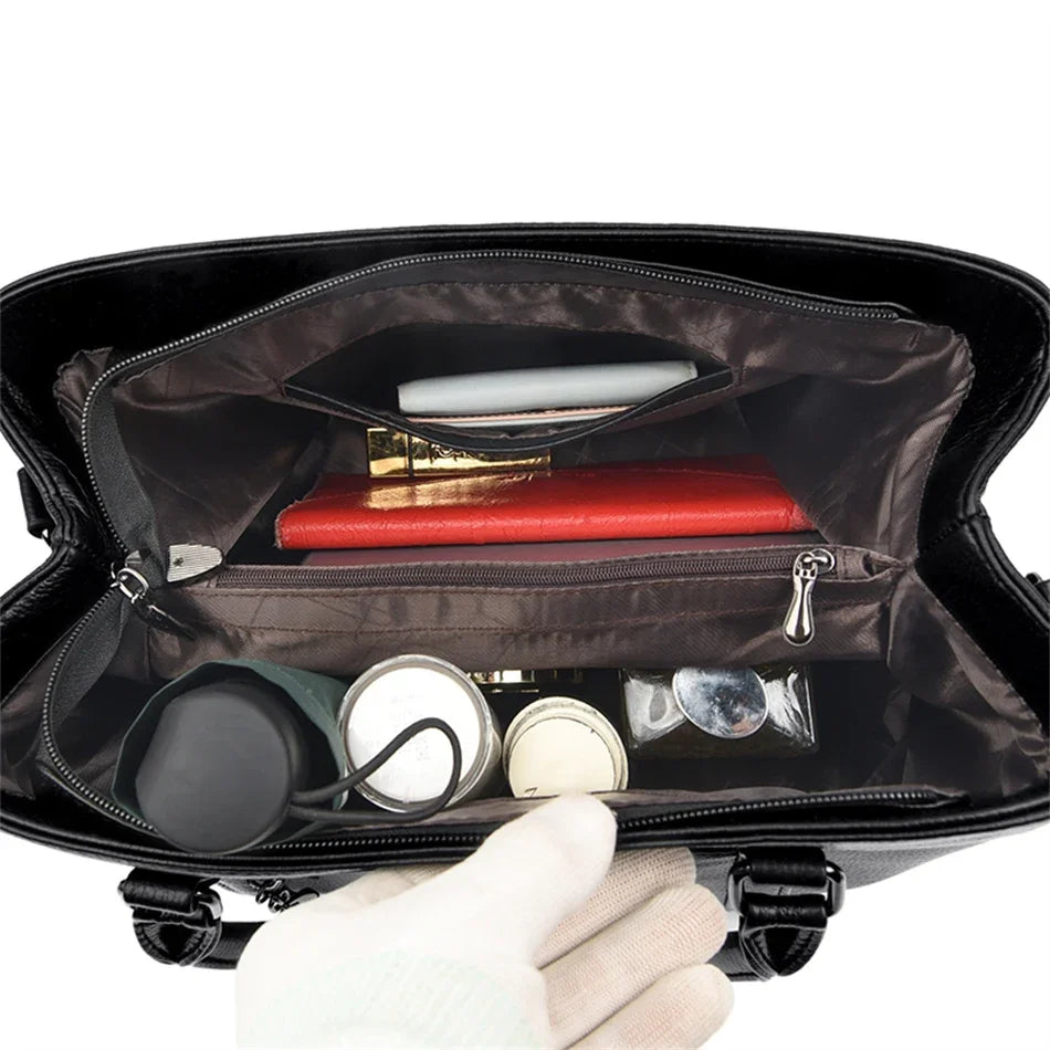 AMYMANG Luxus Damen Schultertasche – Sac à bandoulière et fourre-tout en cuir haut de gamme, sac à main de créateur avec plus grande capacité 