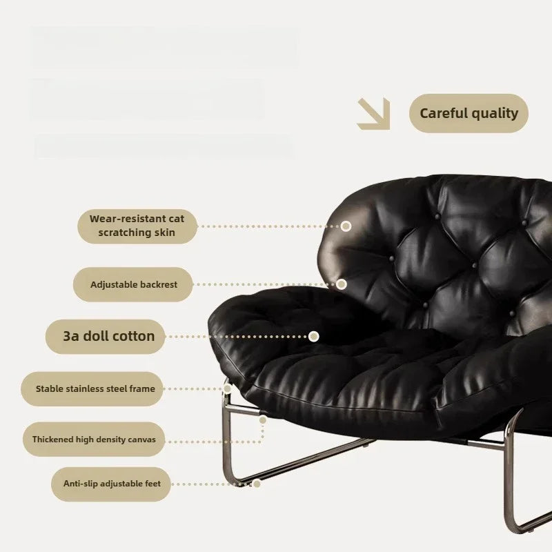 Verstellbarer Leder-Einzelsessel für Wohnzimmer – Moderner Relax-Armchair mit komfortabler Rückenlehne & kratzfester Oberfläche