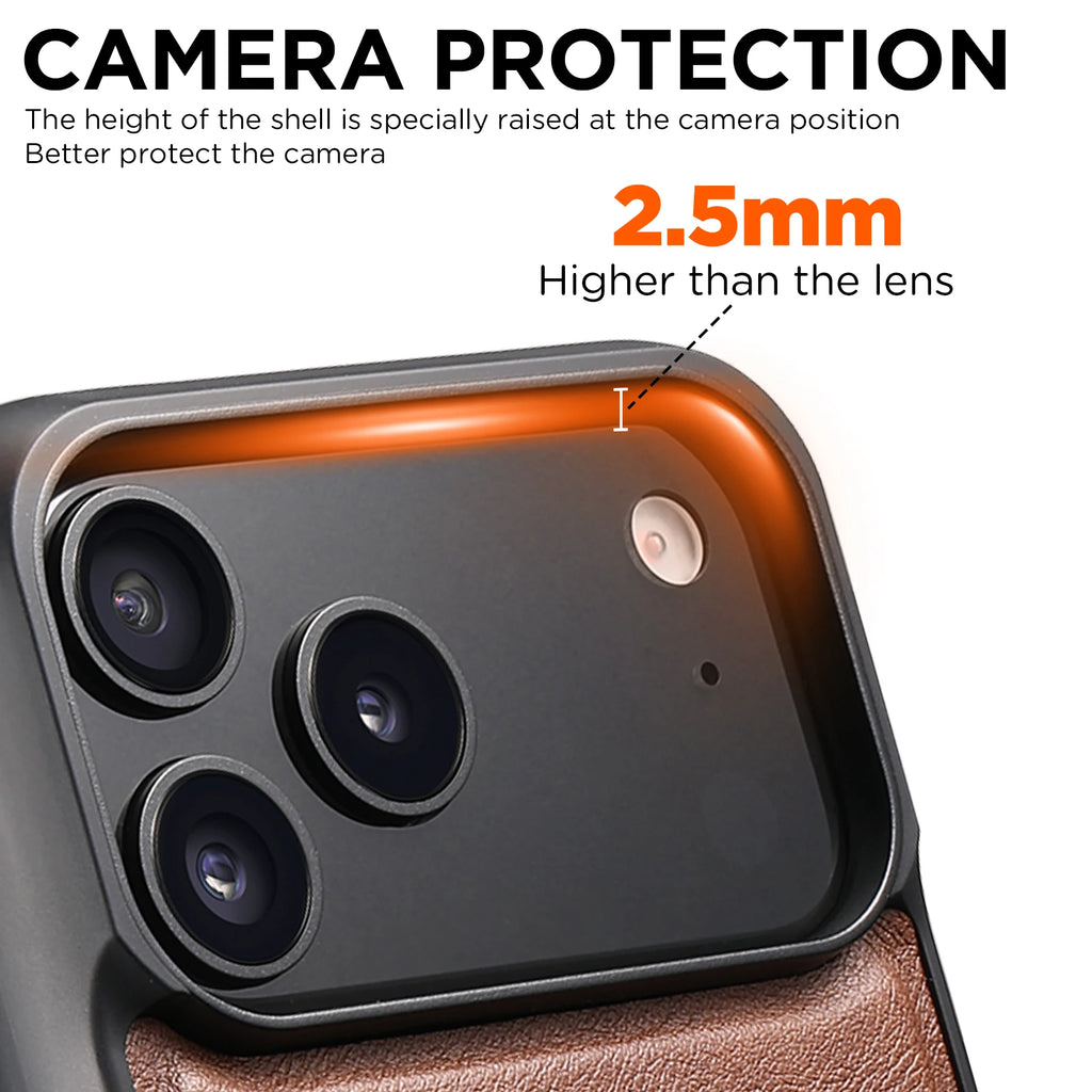 SUTENI Magnetische iPhone Hülle aus Kunstleder – Frosted Feel Case mit kabellosem Laden für iPhone 17 Pro Max, 16 Plus, 15, 14, 13 & 12