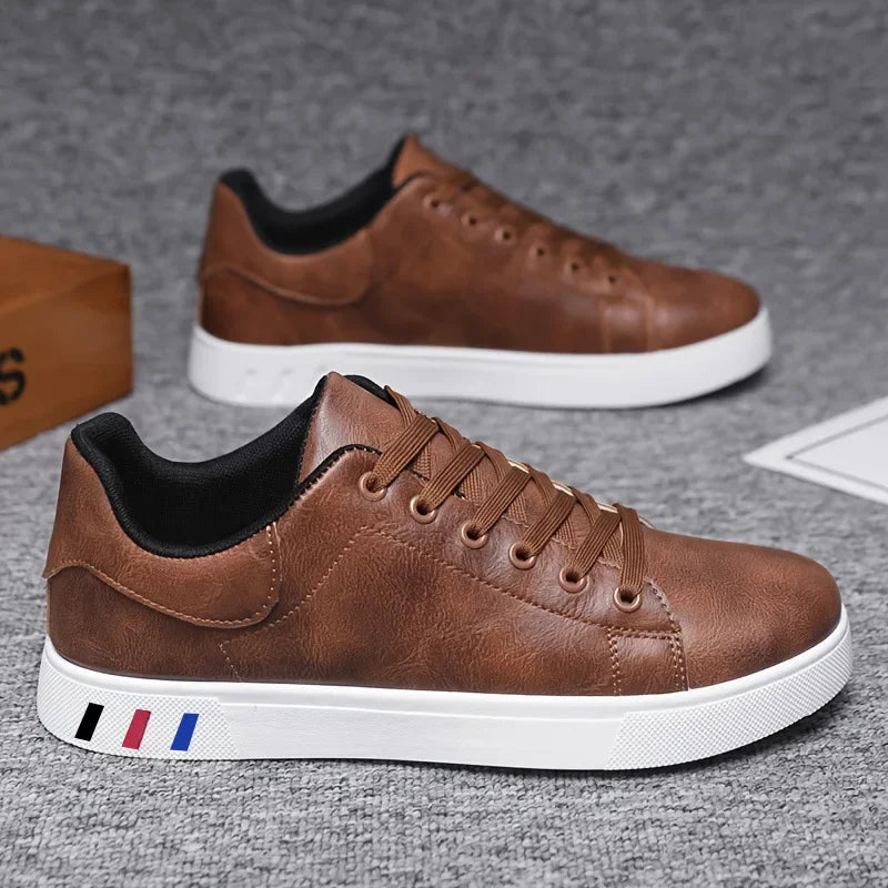 UXST Herren Sneaker 2024 – Hochwertige Leder Sportschuhe, Komfort Laufschuhe, Casual Designer Lace-Up, große Größen