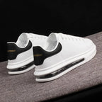 HUISONG Herren Sneakers – Designer Casual Schuhe aus Leder, Plattform-Sneaker, modisch & komfortabel für Alltag und Walking