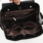 VANDERWAH Luxus Damen Leder-Rucksack – Großer Echtleder Rucksack aus Schafleder für Schule, Alltag & Reisen