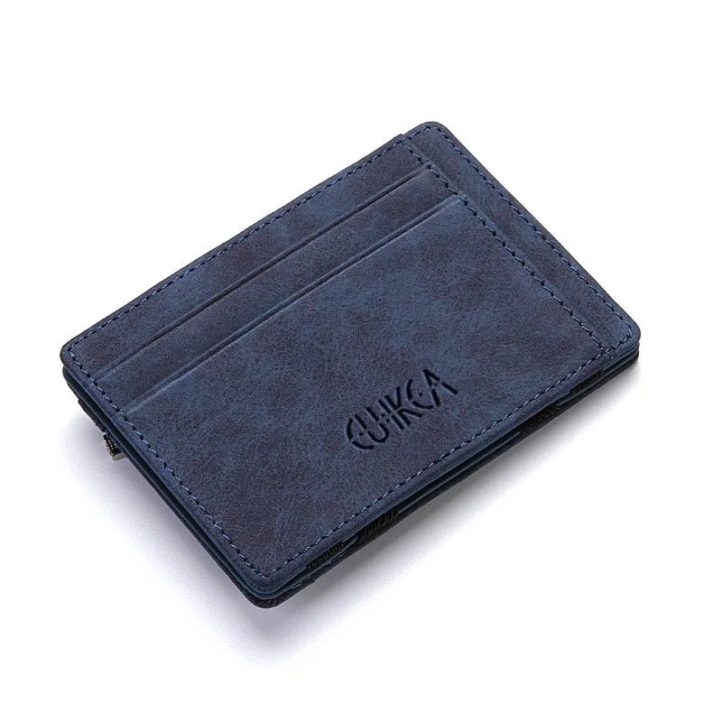 Mini Herren Geldbörse – Slim PU Leder Wallet mit Münzfach, Kartenhalter & Kreditkartenfach