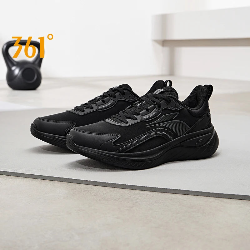 361 Degrees SoftFlow 3 Herren Laufschuhe – Leder Running Sneaker, leicht, stoßdämpfend, atmungsaktiv für Fitness & Alltag