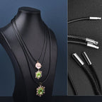 Handgefertigte Lederkette Schwarz/Braun 45–60 cm – Gewachste Flechtkordel mit Edelstahlverschluss für Damen &amp; Herren