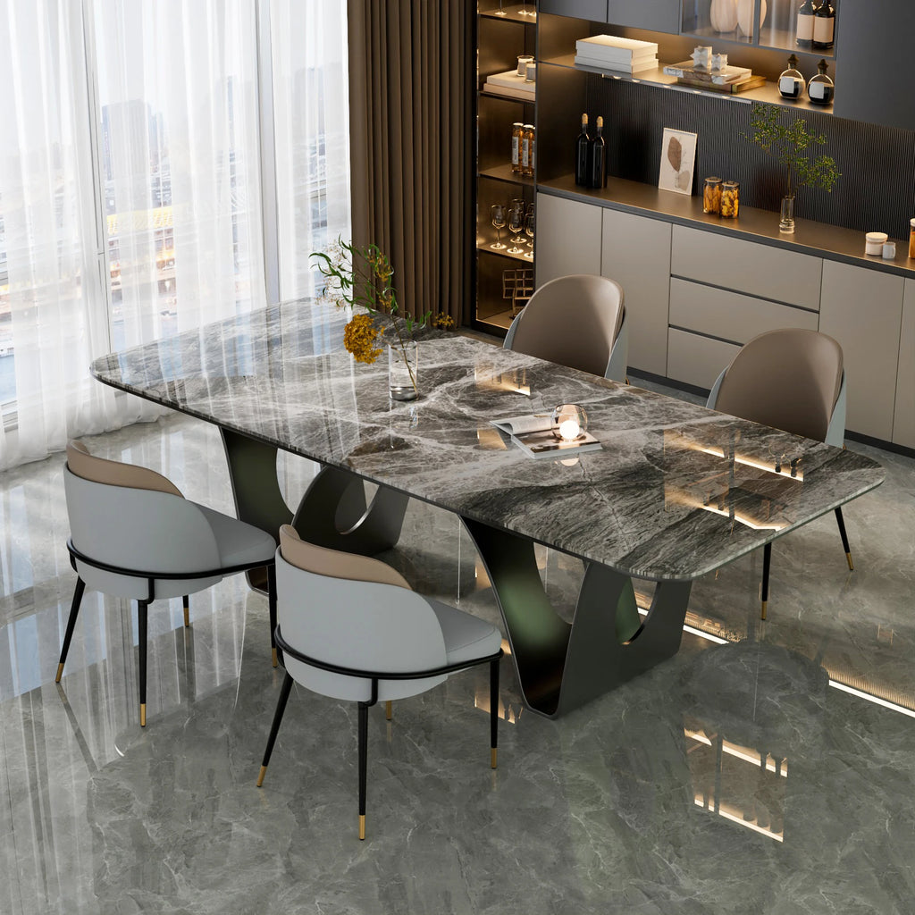 LUVODI Luxus Set aus 2 Esszimmerstühlen aus Mikrofaserleder – Gepolsterte Dining Chairs mit Armlehnen für Küche, Wohnzimmer & Arbeitszimmer