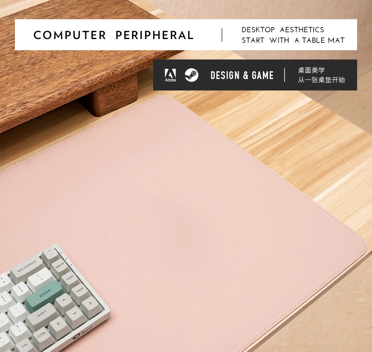 PU Leder Schreibtischunterlage – Große, rutschfeste Desk Mat für Büro, Laptop & Gaming in Blau, Braun, Schwarz oder Pink