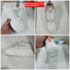 Damen Leder Plateau Sneaker mit verstecktem Absatz – Zapatillas con cuña de 9 cm aus echtem Leder für Herbst &amp; Winter 